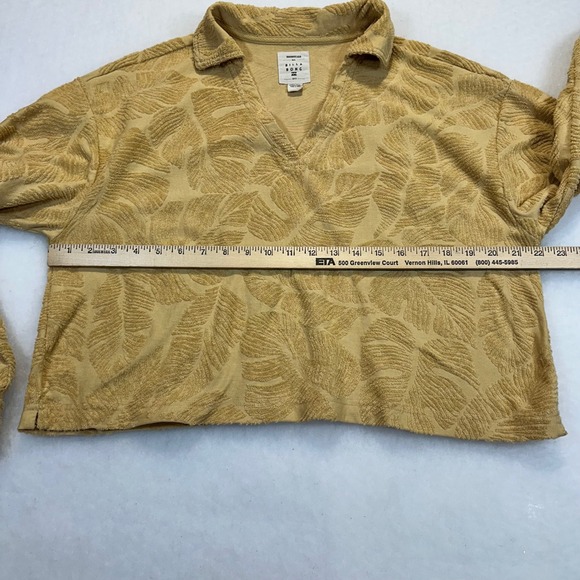 Billabong Essentials Womens Yellow Leaf Jacquard Terry Lounge Set Small - Picture 12 of 16